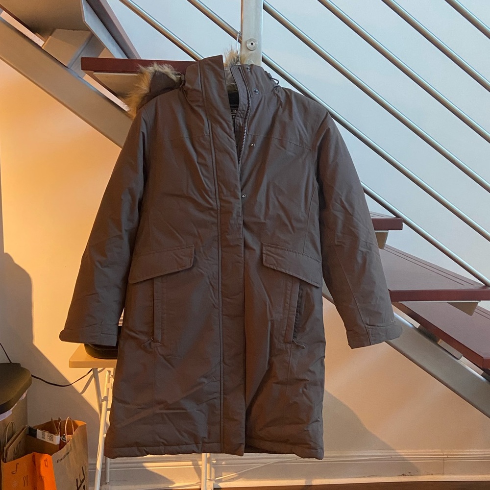 L.L. Bean Brown Down Coat XS